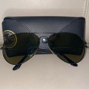 Men's Ray-Ban Aviator Large Metal II RB3026 Black XL 62mm Sunglasses Frames Case